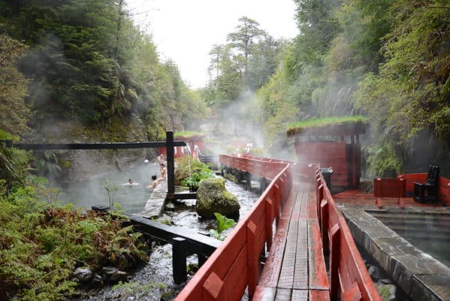Termas Geométricas, termas en coñaripe